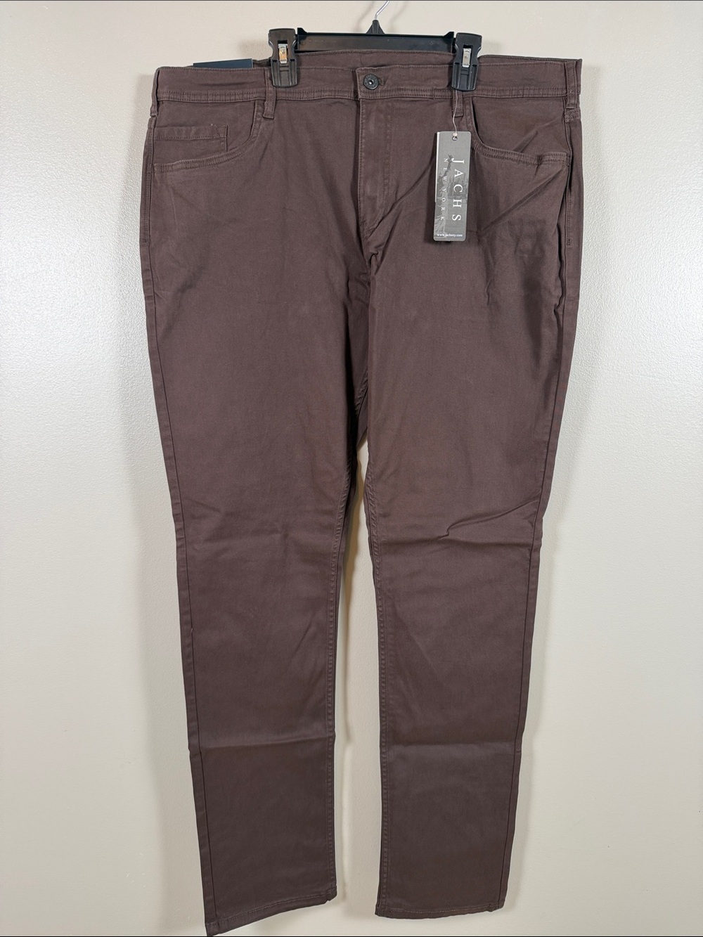 Jachs Men's Slim Fit Pants in Dark Brown